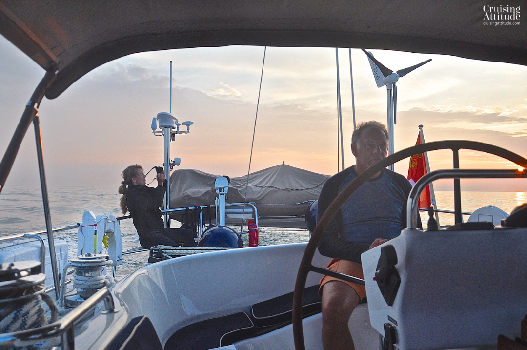 Sunset North Sea | Cruising Attitude Sailing Blog - Discovery 55