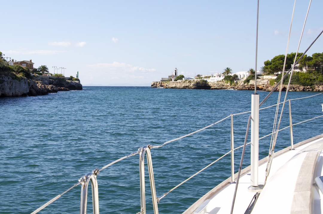The entrance/exit channel of the port of Ciutadella on Minorca. Cruising Attitude Sailing Blog - Discovery 55