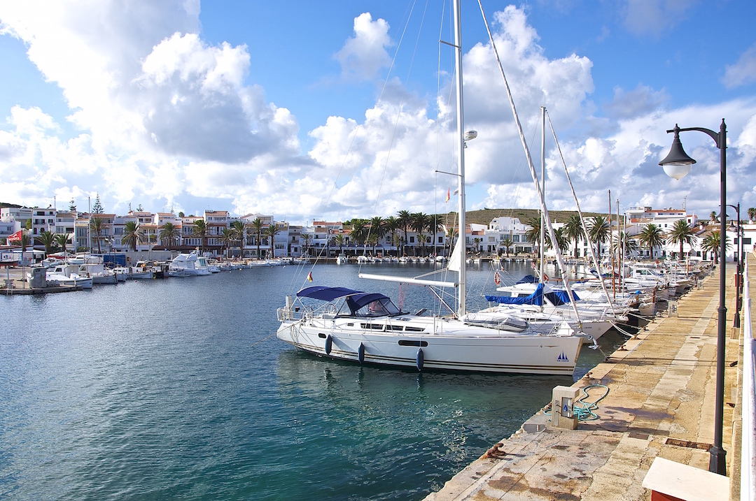 The delightful marina in Fornells on the island of Minorca. Cruising Attitude Sailing Blog - Discovery 55
