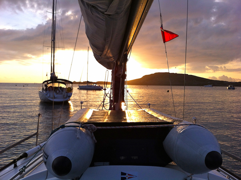 Dawn in Braye Harbour, Alderney, Channel Islands | Cruising Attitude Sailing Blog - Discovery 55