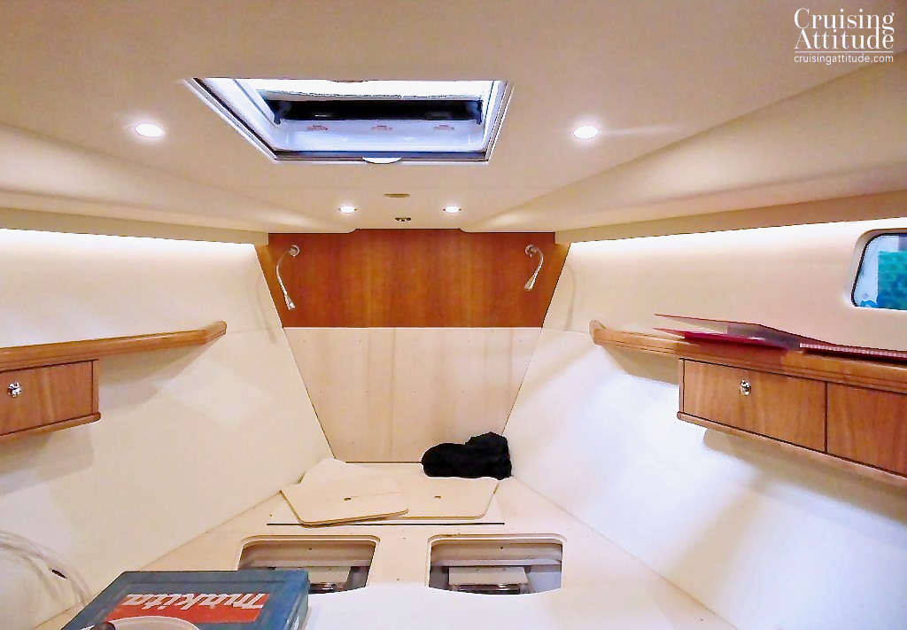 Forward cabin build | Cruising Attitude Sailing Blog - Discovery 55
