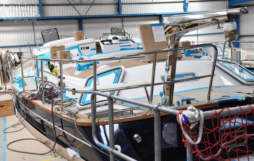 Deck installations are almost completed| Cruising Attitude Sailing Blog - Discovery 55