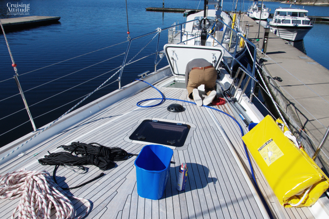 Organising the sail locker | Cruising Attitude Sailing Blog - Discovery 55