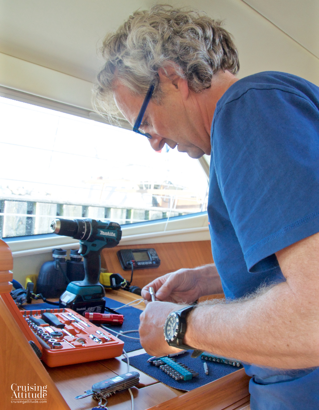 Repairing a leak | Cruising Attitude Sailing Blog - Discovery 55
