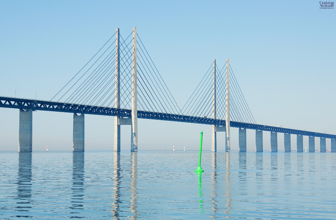Öresund Bridge on the Malmö, Sweden side | Cruising Attitude Sailing Blog - Discovery 55