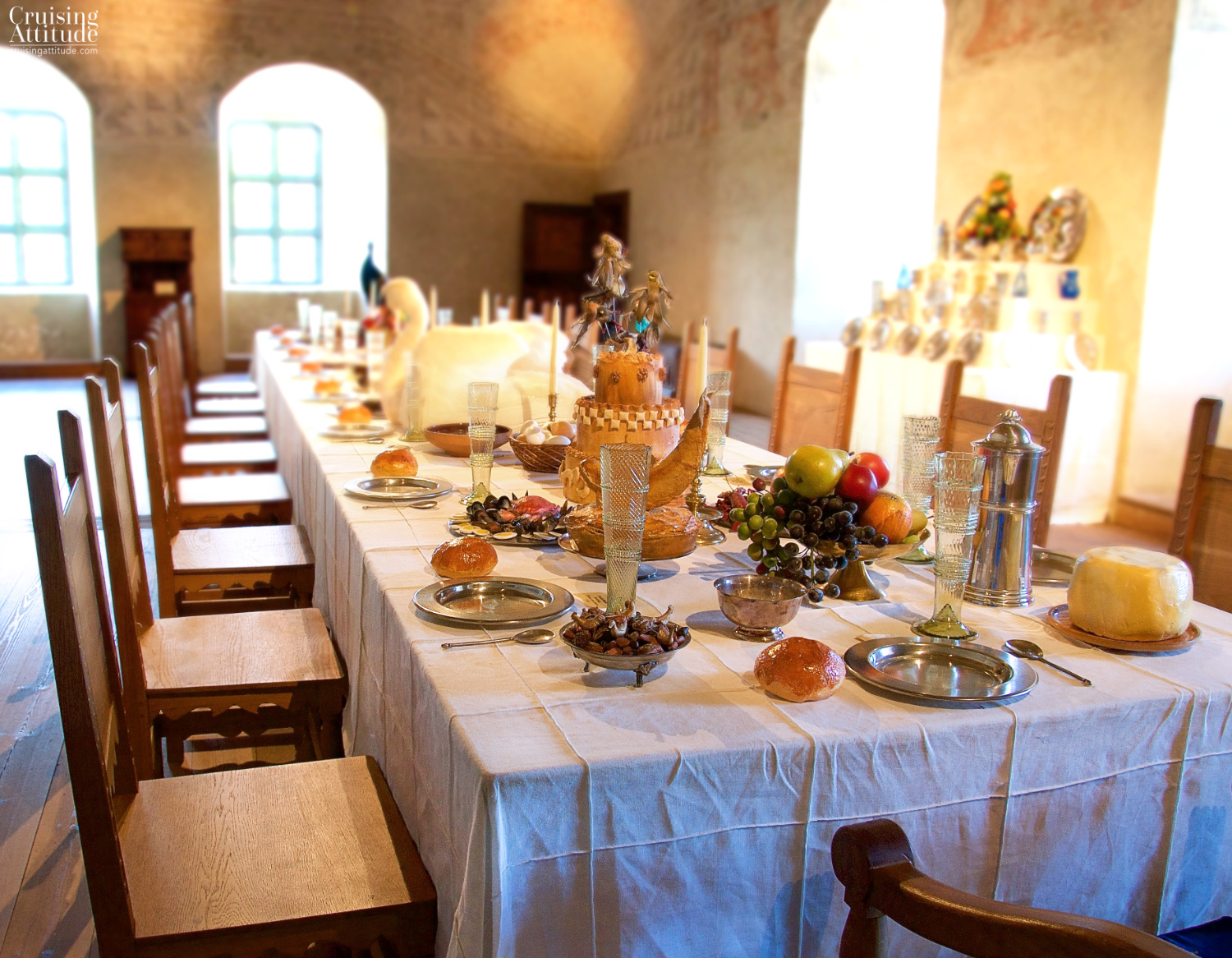 Banquet hall at Kalmar Castle | Cruising Attitude Sailing Blog - Discovery 55