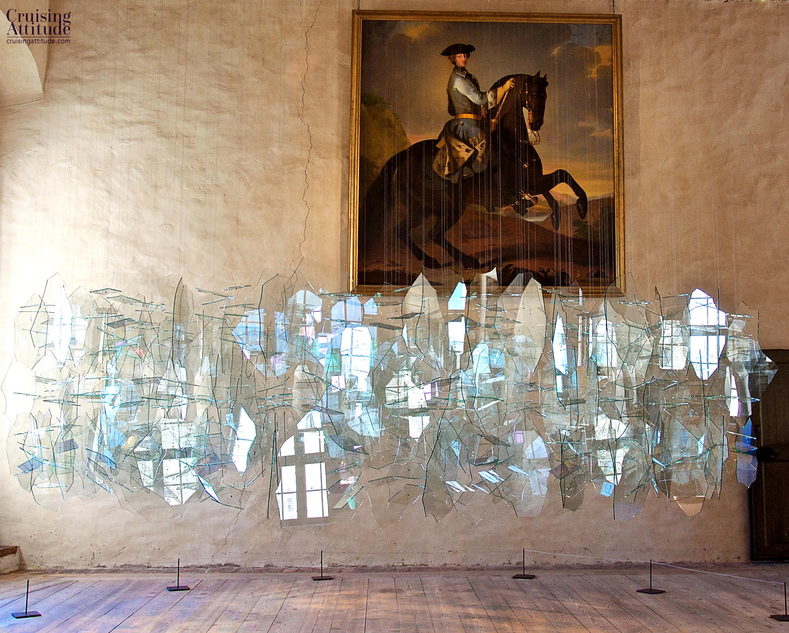 Glass sculpture exhibit at Kalmar Castle | Cruising Attitude Sailing Blog - Discovery 55
