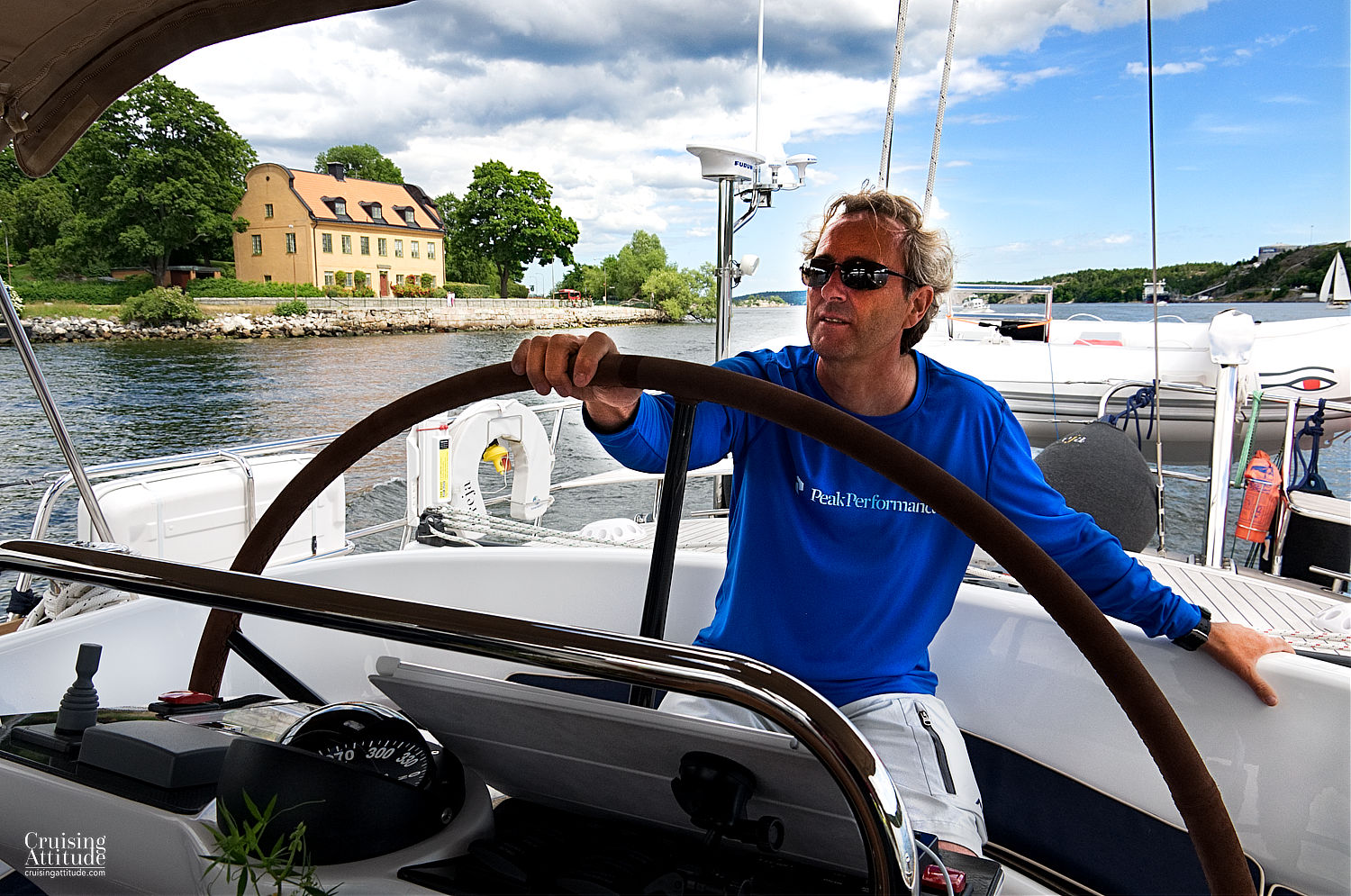 Sailing past Djurgården, Stockholm - Cruising Attitude Sailing Blog | Discovery 55