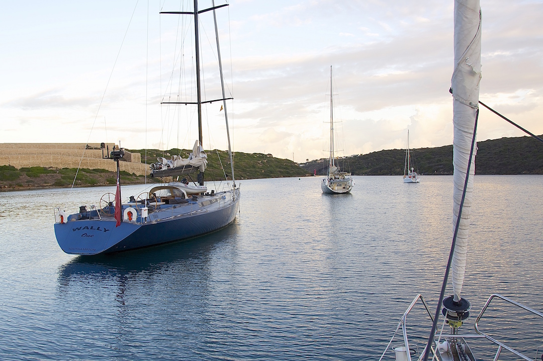 A well-protected anchorage just outside of the port of Mahon on Minorca. Cruising Attitude Sailing Blog - Discovery 55