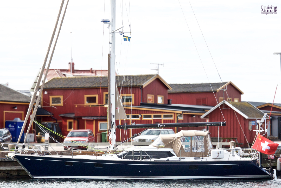 Freja docked in Mollösund | Cruising Attitude Sailing Blog - Discovery 55