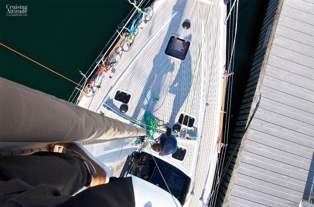 View from 24 meters up the mast | Cruising Attitude Sailing Blog - Discovery 55 