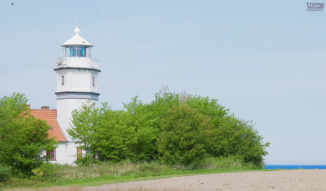 Lighthouse on the island of Vejrø, Denmark | Cruising Attitude Sailing Blog - Discovery 55